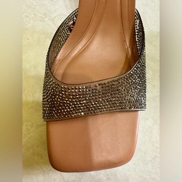 ZARA Silver Metallic Clear Disco Party High Slip On Heels Shoes Size 40 - Picture 3 of 7